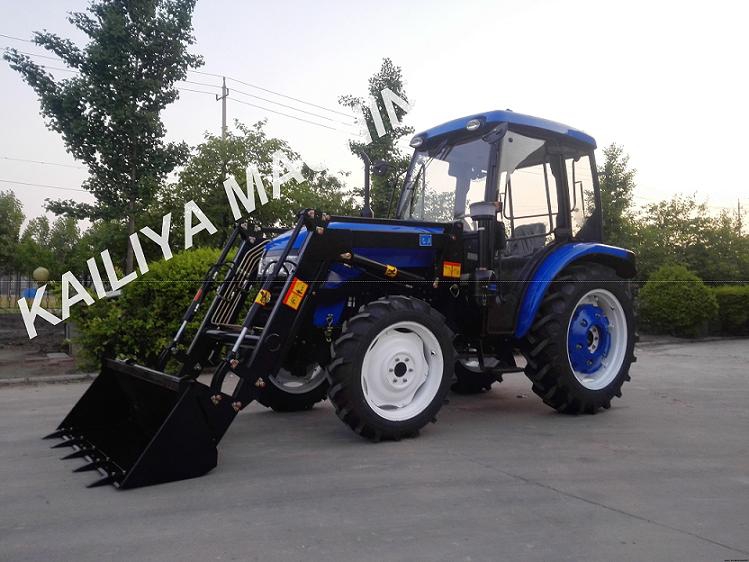 Front end loader with standard bucket